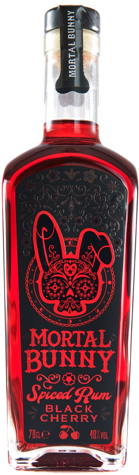 Mortal Bunny Black Cherry Spiced Rum single bottle
